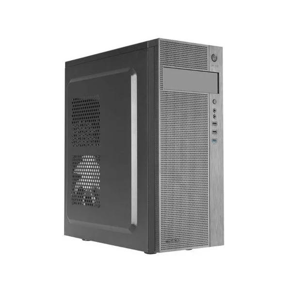 Caja atx semitorre tacens ferrox black frontal con diseño de rejilla bahia externa 5.25 2xusb 3.0 1xusb 2.0 sin fuente de alimentacion