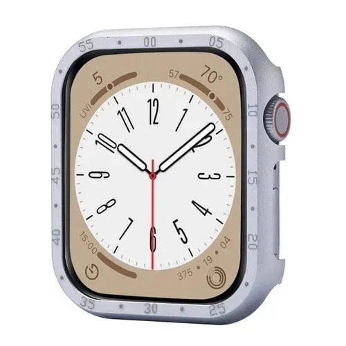 Caja con Marco de Reloj para Apple Watch Series 3/2/1 42mm de Aleación de Aluminio (Plateado)