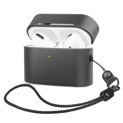 Caja de almacenamiento cuero protector auriculares inalámbricos AirPods Pro (Negro)