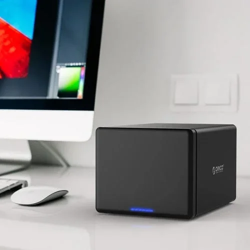 Caja de Almacenamiento de Disco Duro Externo Orico Ns500-Rc3 5-Bay USB-C 3.1 a Sata con Raid para HDD Sata 3,5 Pulgadas Compatible con UASP
