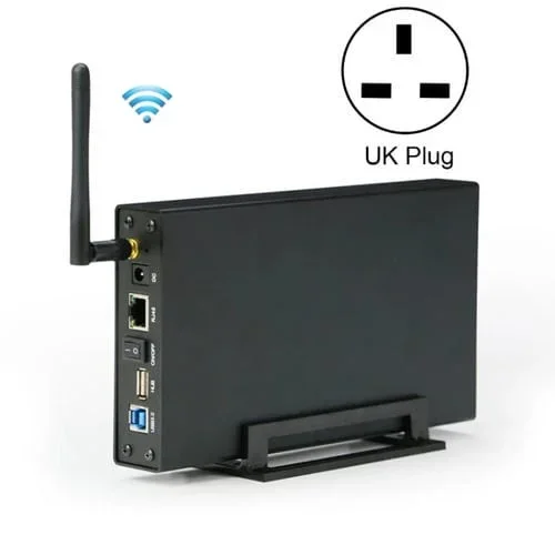 Caja de Disco Duro Móvil Blueendless 3.5 Pulgadas WIFI Wireless NAS Almacenamiento en la Nube Privada (Enchufe del Reino Unido)