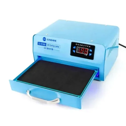 Caja de Filmación de Curado UV LED Sunshine S-918B Phone Móvil, Reparación de Pegamento Óptico sin Sombras, Pantalla Curva (Enchufe Estadounidense 110 V)