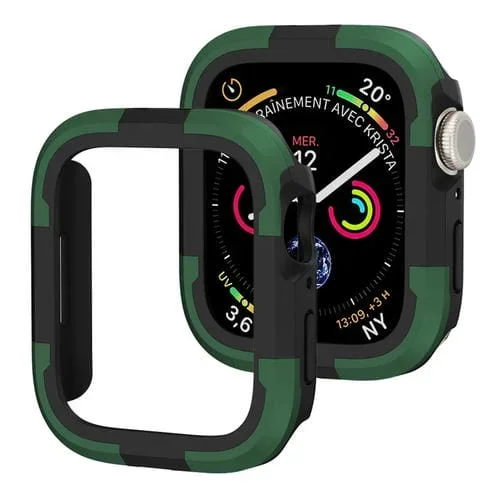 Caja de Reloj con Marco de Armadura para Apple Watch Series SE 2, 6, SE, 5 y 4 40mm (Verde)