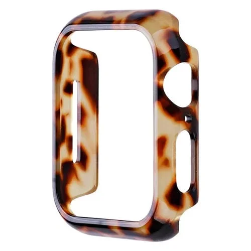 Caja de Reloj para Apple Watch Series 8 / 7 45mm PC Resina Impresa (Concha de Tortuga)