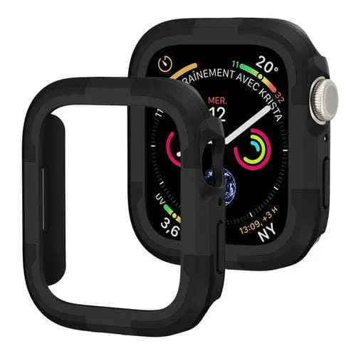 Caja de Reloj para Apple Watch Series 8 y 7 con Marco de Armadura 45mm (Negro)