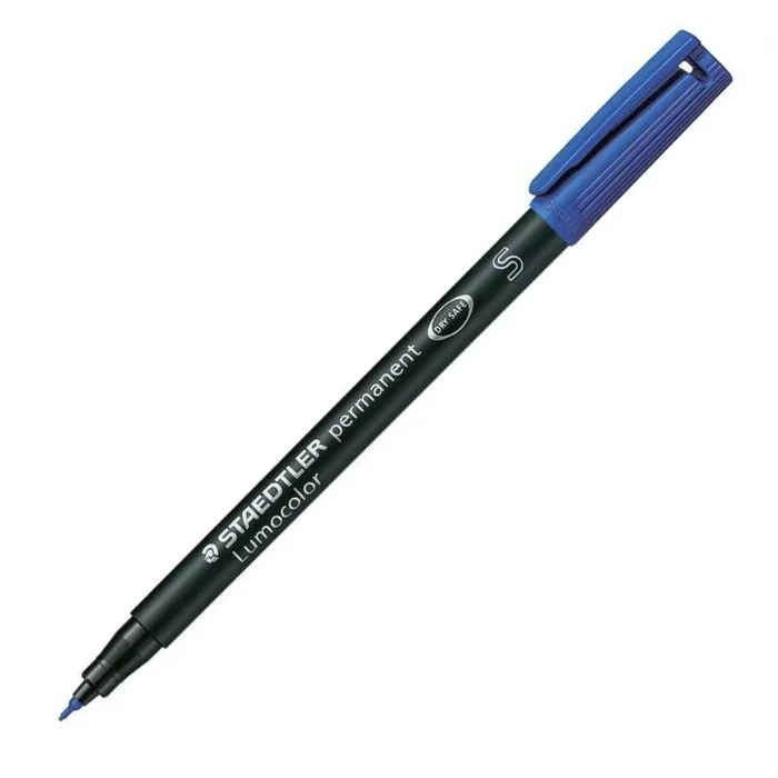 Caja de rotulador permanente staedtler lumocolor 313/ 0.4mm/ azul 10 unidades