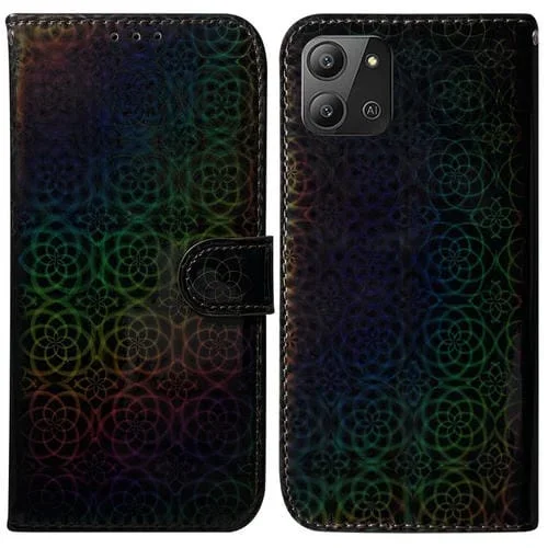 Caja de Teléfono de Cuero para Infinix Hot 11 2022 con Hebilla Magnética (Negro)