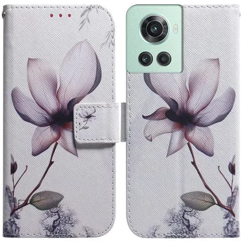 Caja de Teléfono de Cuero para OnePlus 10R / Ace con Dibujo Flor Magnolia (Color)