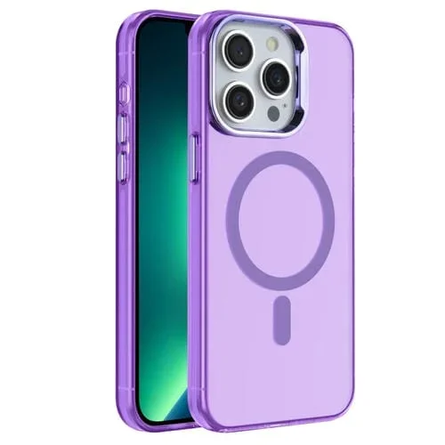 Caja de Teléfono Híbrida TPU Imd Magsafe PC para iPhone 13 Pro Max (Púrpura)