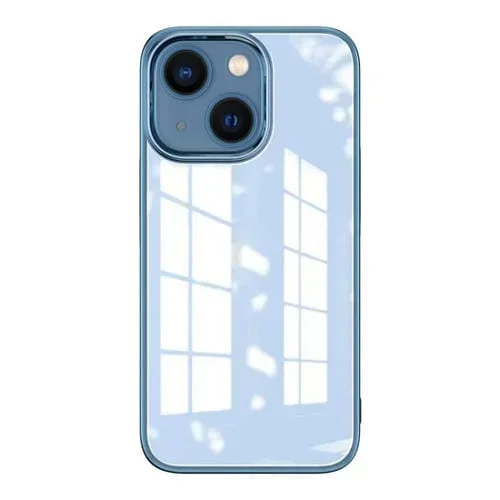 Caja de teléfono Mutural Jiantou Series para iPhone 14 galvanoplastia (Sierra Blue)
