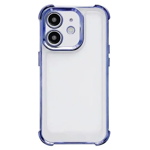 Caja de Teléfono para iPhone 11 Espacial a Prueba de Golpes de Cuatro Esquinas con Galvanoplastia (Azul)