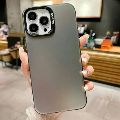 Caja de Teléfono para iPhone 12 Pro Max Imd Acrílico Degradado Colorido (Negro)