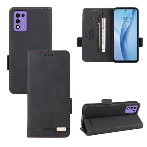Caja de Teléfono ZTE Libero 5G Iii de Cuero con Cierre Magnético (Negro)