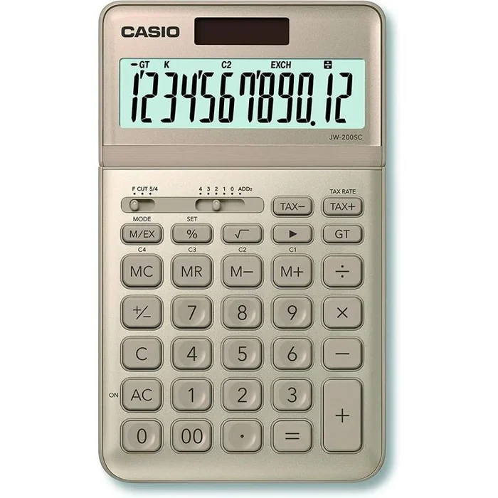 Calculadora casio jw-200sc-gd dorado plástico