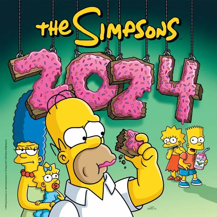 Calendario 2024 30×30 the simpsons (plastic free)