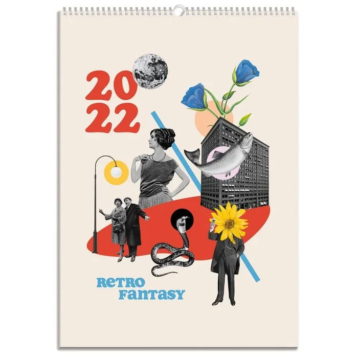 Calendario a3 2022 retro fantasy kokonote