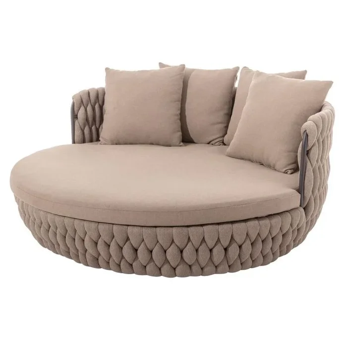 Cama para jardín rebecca marrón claro 185 x 185 x 78 cm
