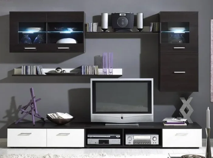 Cama SET LOGO I armario para el salón Combinación de almacenaje