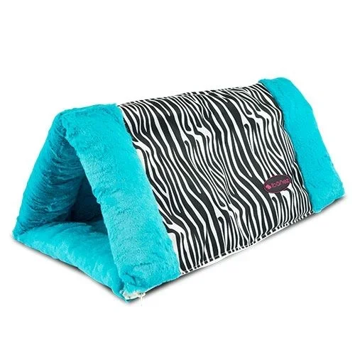 Cama túnel Cebra azul y negra