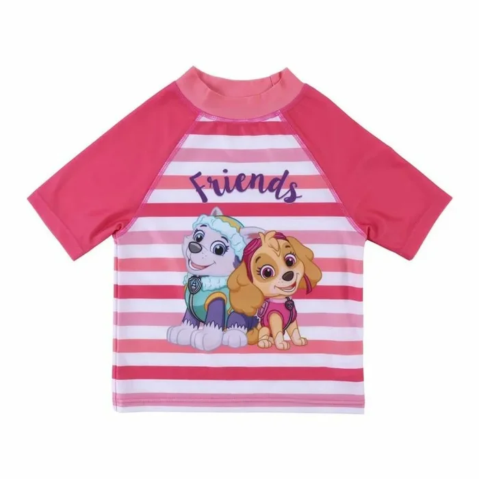 Camiseta de Baño de La Patrulla Canina para Niña – Color Rosa – Talla 36 Meses – Tejido de Secado Rápido – Estampado de Skye y Everest – Producto Original Diseñado en España