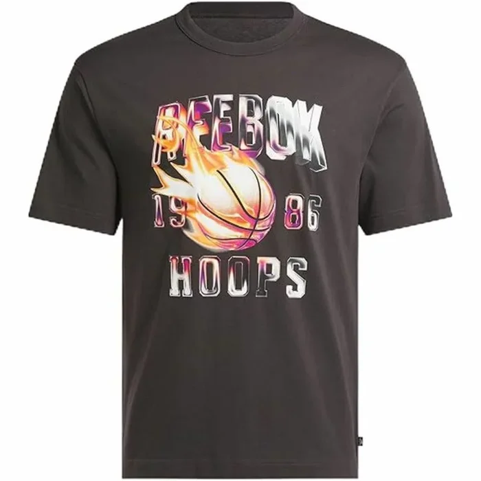 Camiseta de manga corta hombre reebok gs basketball on fir negro l