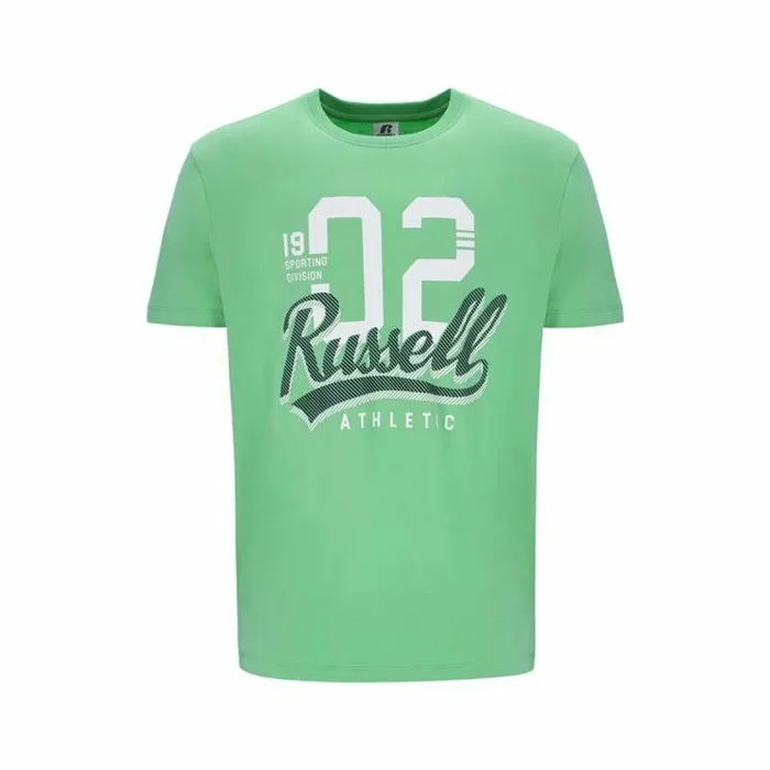 Camiseta de Manga Corta Hombre Russell Athletic Amt A30101 Verde Verde Claro S