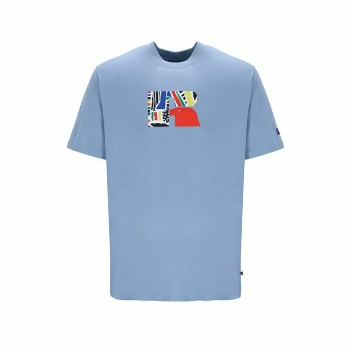 Camiseta de Manga Corta Hombre Russell Athletic Emt E36211 Azul Añil M