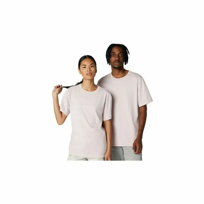 Camiseta de Manga Corta Unisex Converse Classic Fit Left Chest Star Chevron Rosa claro XS