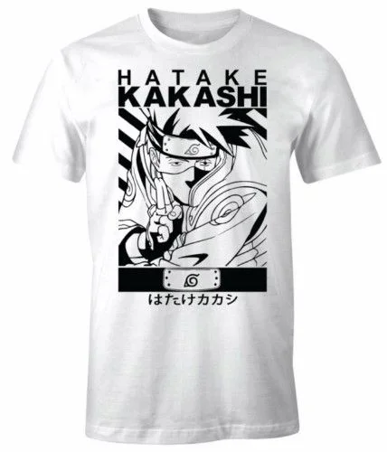 Camiseta naruto kakashi blanco t.l