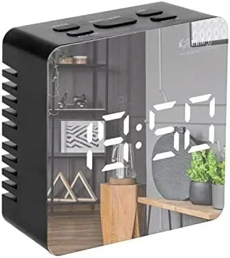 CAMRY Reloj Despertador, Negro, 8,2 x 8,2 x 3,5 cm