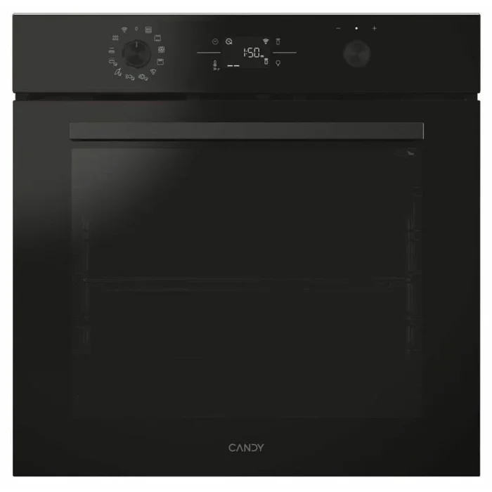 Candy C-Bake 600 CA6 NP5B3EHTB, Horno Multifunción, 78L, WIFI, 2 Bandejas y 1 Rejilla, Limpieza Hidrolítica, Convección + Ventilador, 12 Funciones, Mandos Push&Pull, Puerta Doble Cristal, Full Black