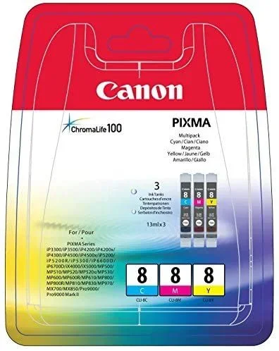 Canon 0621B029 cartucho de tinta 3 pieza(s) Original Cian, Magenta, Amarillo
