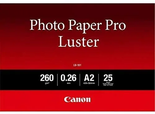Canon consumible papel fotográfico LU-101 A2 25 hojas