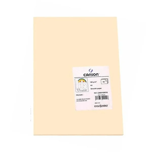 Canson pack de 50 cartulina 185g a3 cascara de huevo