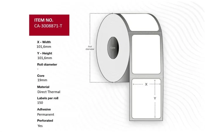 Capture CA-3008871-T etiqueta de impresora
