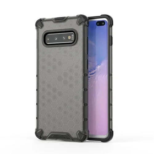 Carcasa para Galaxy S10 Honeycomb PC y TPU a Prueba de Golpes (Negro)