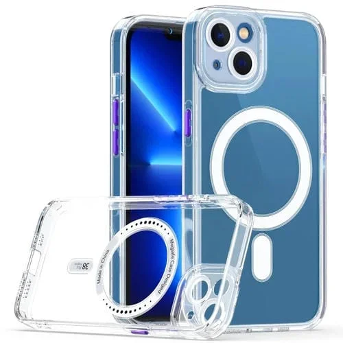 Carcasa para iPhone 14 Cat-Eye TPU Acrylic Magsafe (Púrpura)