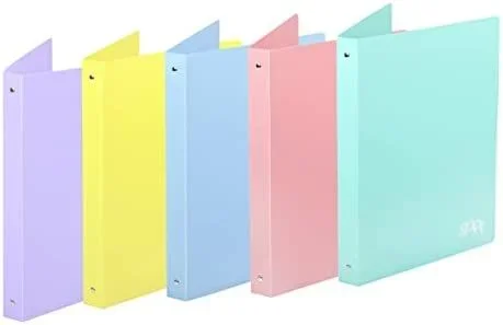 Carchivo, carpeta anillas soft plastico polipropileno A4 4/25 mm azul pastel