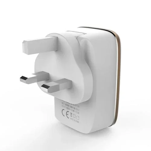 Cargador de Viaje Ldnio A2204 2 en 1 12W Usb Dual con Cable 8 Pines (Reino Unido)
