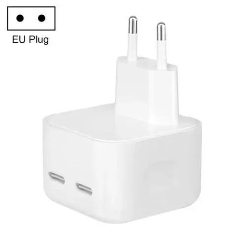 Cargador Dual USB-C Type-C PD 50 W (Enchufe UE)