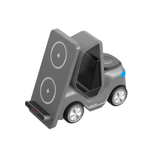 Cargador inalámbrico escritorio Carretilla elevadora T20S 3 en 1 15 W (Gris)