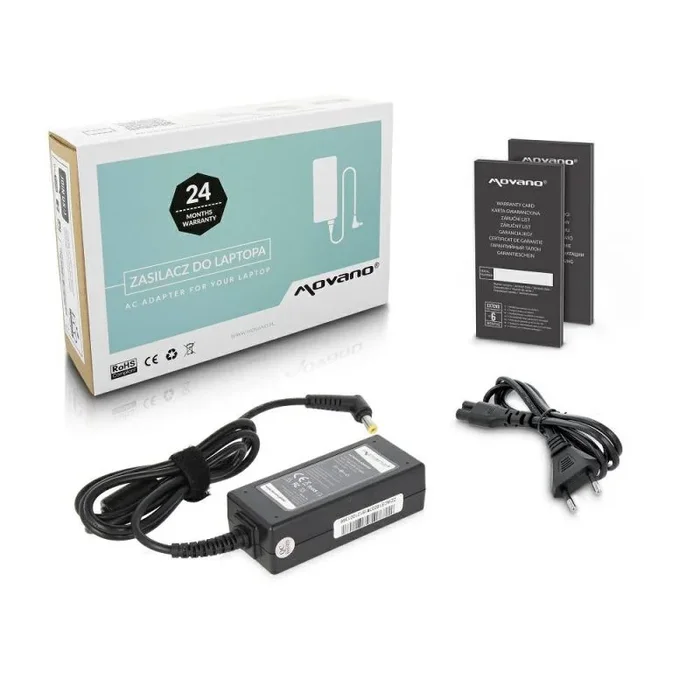 Cargador para portátil acer / asus / toshiba 45w 19v 2.37a 5.5 mm x 1.7 mm movano