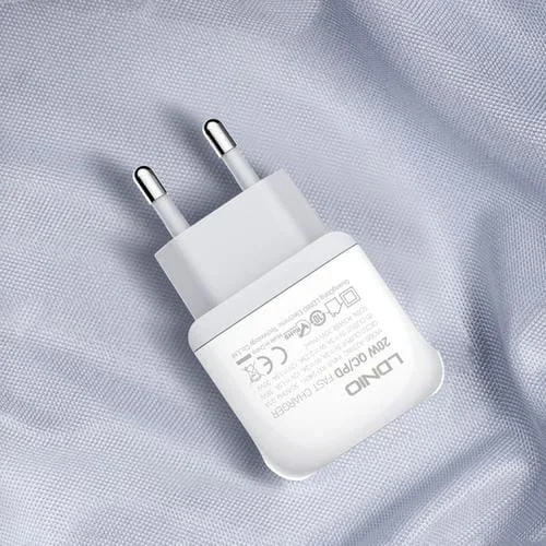 Cargador Rápido Ldnio A2316C 20W Pd+Qc 3.0 Multi-Agujero Teléfono (UE) con Cable Usb-C