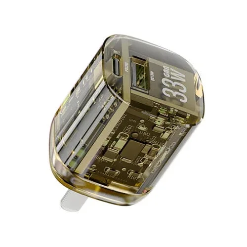 Cargador rápido Wekome Wp-U115 33W USB y Tipo C Puerto Dual GAN (Oro)