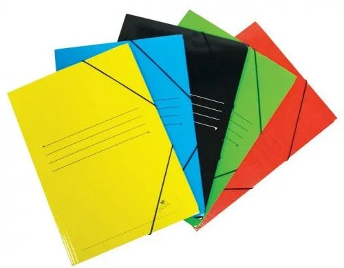 Carpeta carton 500 gr. plastificado brillo folio goma solapa blanco mariola 1523bl