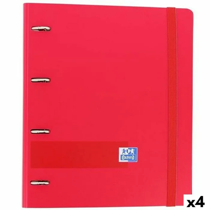 Carpeta de anillas oxford europeanbinder rojo a4+ (4 unidades)