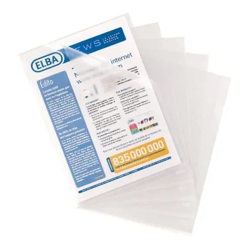 Carpeta dossier uñero elba standard folio plastico 140 mc piel naranja caja de 100 unidades