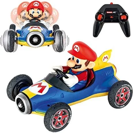 Carrera RC Mario Kart Mach 8 – Mario modelo controlado por radio Buggy Motor eléctrico 1:18