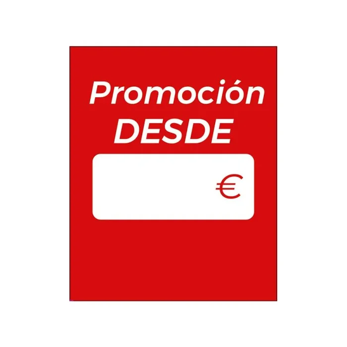 Cartel outlet rojo para 00180 00181 39x48cm