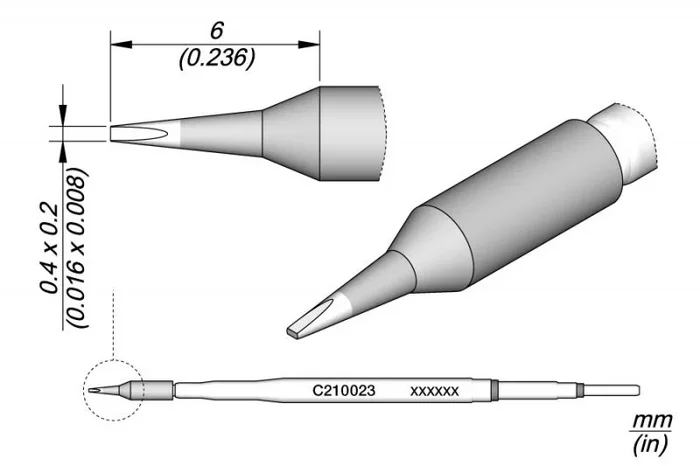 Cartucho Cincel 0,4×0,2 Jbc C210023